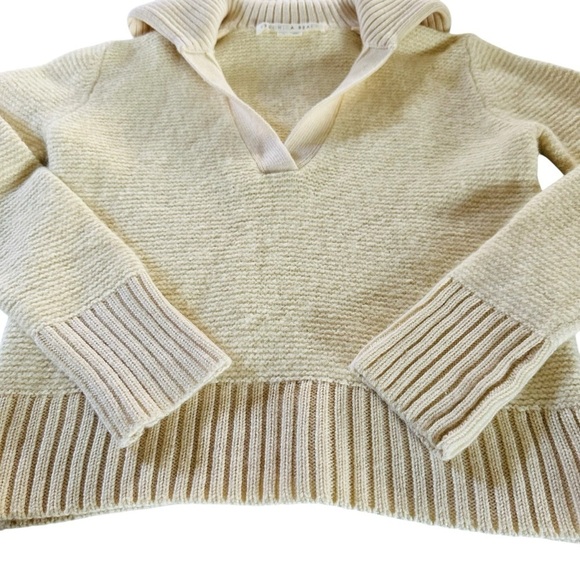 VERONICA BEARD BROGAN COLLARED WOOL CASHMERE SWEATER SIZE MED - Picture 7 of 15